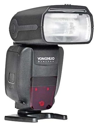 Вспышка YongNuo YN-600EX-RT Speedlite для Canon  Вспышка для камер Canon • Ведущее число: 60 м (ISO 100, 200 мм) • Выбор угла освещения: ручной, авто •  Встроенный дисплей