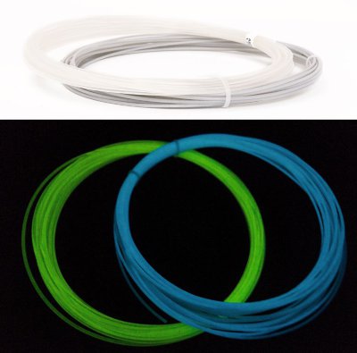 Набор PLA-F пластика 1.75мм для 3D-ручки — 2 цвета по 10 метров (светящиеся в темноте)  Набор PLA-F-пластика • 2 цвета по 10 метров • Толщина 1.75мм • Светящийся в темноте голубой и зеленый