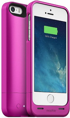 Чехол-аккумулятор Mophie Juice Pack Helium 1500mAh Metallic Pink для iPhone 5/5S/SE  Встроенный аккумулятор • Ударопрочный корпус • Стильный дизайн