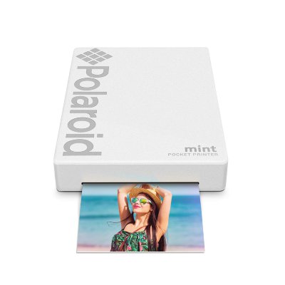 Портативный принтер Polaroid Mint White  Портативный принтер • iOS и Android • Полноцветные снимки на бумаге формата 2x3 дюйма • Заряда аккумулятора хватает примерно на пятьдесят отпечатков.