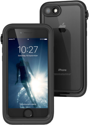 Подводный чехол Catalyst Waterproof Case Stealth Black для iPhone 8/7  Противоударный и водонепроницаемый чехол для iPhone 8/7. Позволяет погрузиться на глубину до 5 метров. Противоударный при падении с высоты до 2х метров.