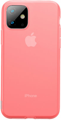 Чехол Baseus Jelly Liquid Silica Gel Transparent Red для iPhone 11