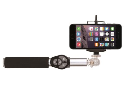Селфи-монопод Hoox Selfie Stick 810 Series Silver с пристяжным пультом Bluetooth  Длина 90 см • Подключение с помощью пристяжного пульта Bluetooth • Максимальная нагрузка 1 кг
