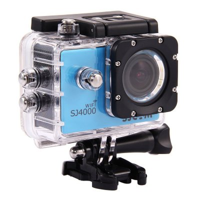 Экшн-камера SJCAM SJ4000 WiFi Blue  Видео Full HD 1080p • Матрица 3 МП (1/2.33") • Wi-Fi • Встроенный цветной дисплей 1.5" • Угол обзора 170º • Подводная съемка до 30 метров • Цифровой зум 4x • Солидный набор креплений в комплекте