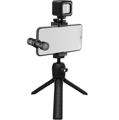 Комплект для съёмки на смартфон RODE Vlogger Kit iOS edition  Диаграмма направленности :	кардиоидный • Запись звука :	моно • Подключение :	Lightning • Сигнал/шум :	74.5 дБ SPL • SPL максимальный :	115 дБ • Частотный диапазон :	20 — 20000 Гц • Питание :	фантомное • Совместимость :	ios 11 +