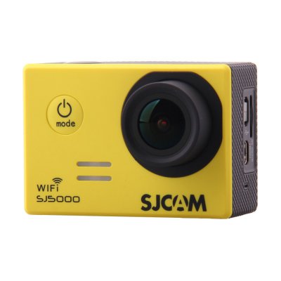 Экшн-камера SJCAM SJ5000 WiFi Yellow  Видео Full HD 1080p • Матрица 14 МП (1/2.33") • Wi-Fi • Встроенный цветной дисплей 2" • Угол обзора 170º • Подводная съемка до 30 метров • Цифровой зум 4x • Солидный набор креплений в комплекте