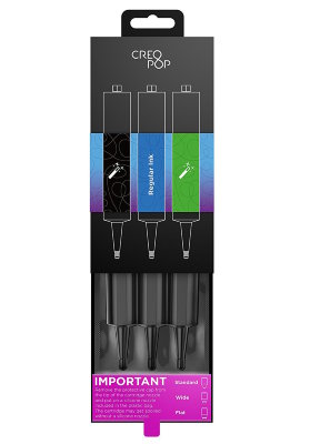 Картридж (фотополимер) для 3D ручки CreoPop №2 Regular (черный, синий, зеленый)  Набор из трех оригинальных картриджей-фотополимеров для 3D ручки CreoPop 3D • Цвета в комплекте — Черный, синий, зеленый