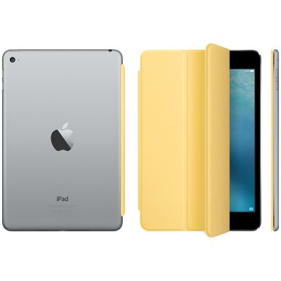 Оригинальный чехол-обложка Apple Smart Cover Yellow для iPad mini 4  Оригинальный чехол-обложка Apple Smart Cover • Трансформируется в подставку • Вход и выход из режима сна • Полиуретан • Для Apple iPad mini 4