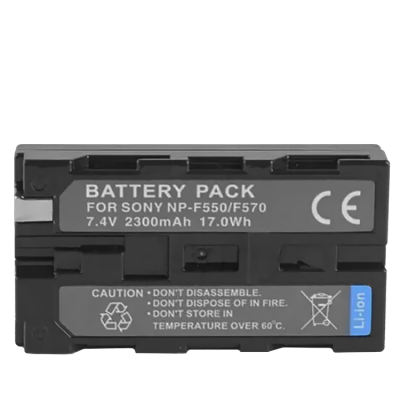 Аккумулятор Ruibo NP-F550/F570 17 Втч  Тип батареи Li-ion • Напряжение 7.4 В • Корпус из жаростойкого АБС пластика • Ёмкость аккумулятора: 2300 мАч