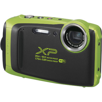 Подводный фотоаппарат Fujifilm FinePix XP130 Lime  Подводный (до 20 м) • Ударопрочный (до 1.75 м) • Морозостойкий (до -10°C) • Пыленепроницаемый • Wi-Fi • Bluetooth • 16,4 Мпикс • Зум 5х • Дисплей 3" • Видео FullHD 1080p