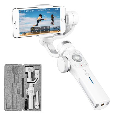 Стабилизатор (стедикам) Zhiyun Smooth 4 White для iPhone и других смартфонов  Горячие клавиши для мгновенного управления • Отслеживание объектов • Двусторонняя зарядка