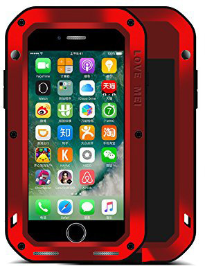 Противоударный чехол Love Mei Powerful Red для iPhone 8/7Plus  Противоударный чехол с защитой от влаги и пыли для iPhone 8/7 Plus