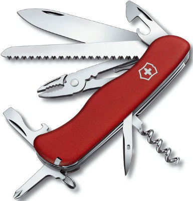 Нож Victorinox Atlas 0.9033 Red  Штопор • Консервный нож • Мощная фиксирующаяся отвертка • Шило, кернер • Пила по дереву • Плоскогубцы • Крестовидная отвертка