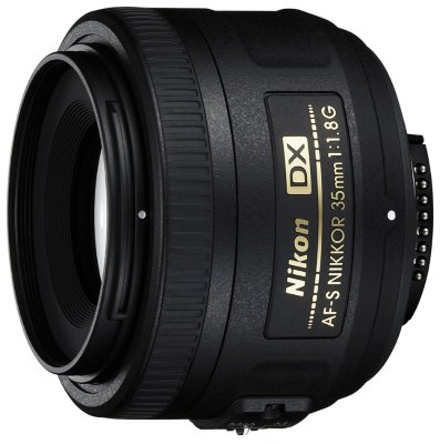 Объектив Nikon AF-S DX NIKKOR 35mm f/1.8G  Стандартный Zoom-объектив • Крепление Nikon F, без встроенного мотора • Автоматическая фокусировка • Минимальное расстояние фокусировки 0.28 м