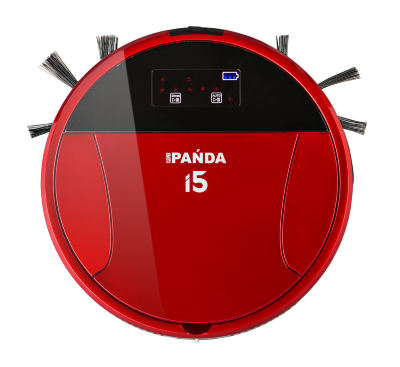 Робот-пылесос Panda i5 Red  Проработка маршрута для более эффективной уборки • Эффективные алгоритмы движения и анализ маршрута уборки • Ночное наблюдение • Управление по WIFI • Возможность работы камеры во время зарядки аккумулятора