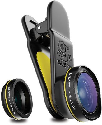 Комплект PRO-объективов Black Eye Combo Wide G4+Macro G4  Широкоугольная линза • Макро линза • Простая установка • Не оставляет следов на корпусе смартфона