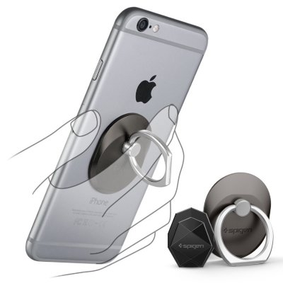 Кольцо-держатель Spigen Style Ring для iPhone и любых телефонов Space Gray 000EP20243