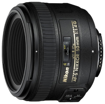 Объектив Nikon AF-S NIKKOR 50mm f/1.4G  Стандартный объектив с постоянным ФР • Крепление Nikon F, без встроенного мотора • Автоматическая фокусировка • Минимальное расстояние фокусировки 0.45 м