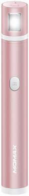 Селфи-монопод с подсветкой Momax Selfie Light KM12 Pink  Bluetooth-управление затвором камеры • Отсоединяемая LED-вспышка • Два уровня яркости • Телескопическая 6-секционная трубка • Перезаряжаемый аккумулятор