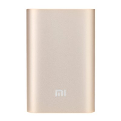 Внешний аккумулятор 10000 mAh Xiaomi Mi Power Bank Portable Charger 10000 Gold  Емкость 10000 мА⋅ч • Максимальный ток 2.1 А • Разъем USB • Защита от перегрузок тока • Утрапрочный корпус — выдерживает 50 кг