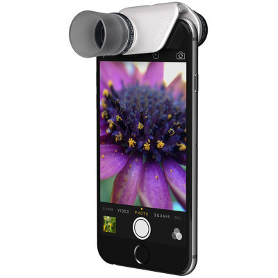 Макрообъектив Olloclip 3-in-1 Macro Pro Lens Set для iPhone 6/6S / 6/6S PLUS White Lens / White Clip  Набор от Olloclip для любителей макросъемки, превратит ваш iPhone в цифровой микроскоп или лупу. 3 объектива с разным увеличением — Macro 7x, 14x и 21x