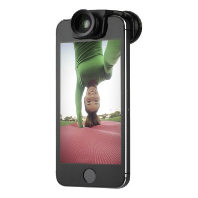 Объектив Olloclip 3-in-1 Selfie Lens Set для iPhone SE/5/5S Black Lens / Black Clip  Классика от Olloclip — фишай, макро 10x и широкоугольный. Комплект на любой случай.