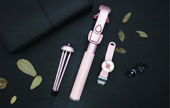 Селфи-монопод Wo New Leather Selfie Stick Pink