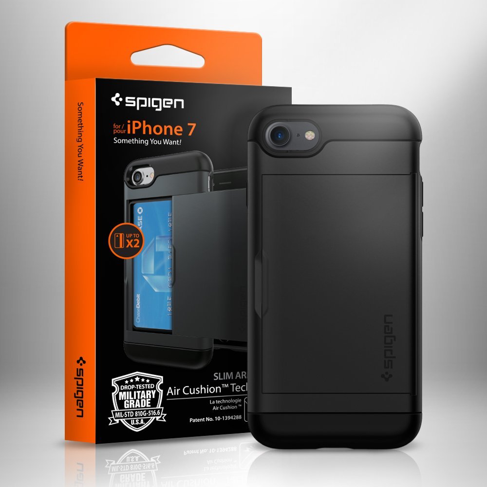 Spigen для iPhone 8/7 Slim Armor CS Black 042CS20455