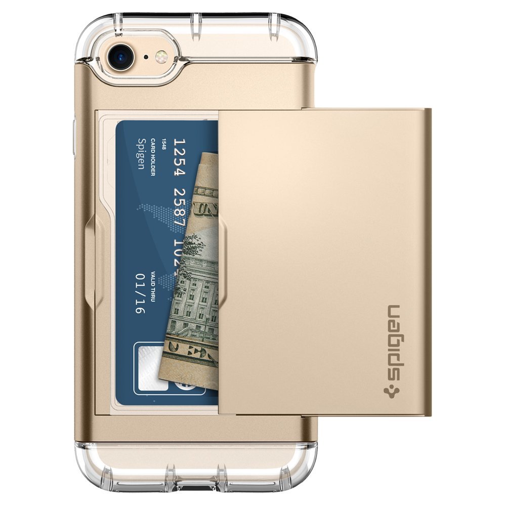 Spigen для iPhone 8/7 Crystal Wallet Champagne Gold 042CS20983
