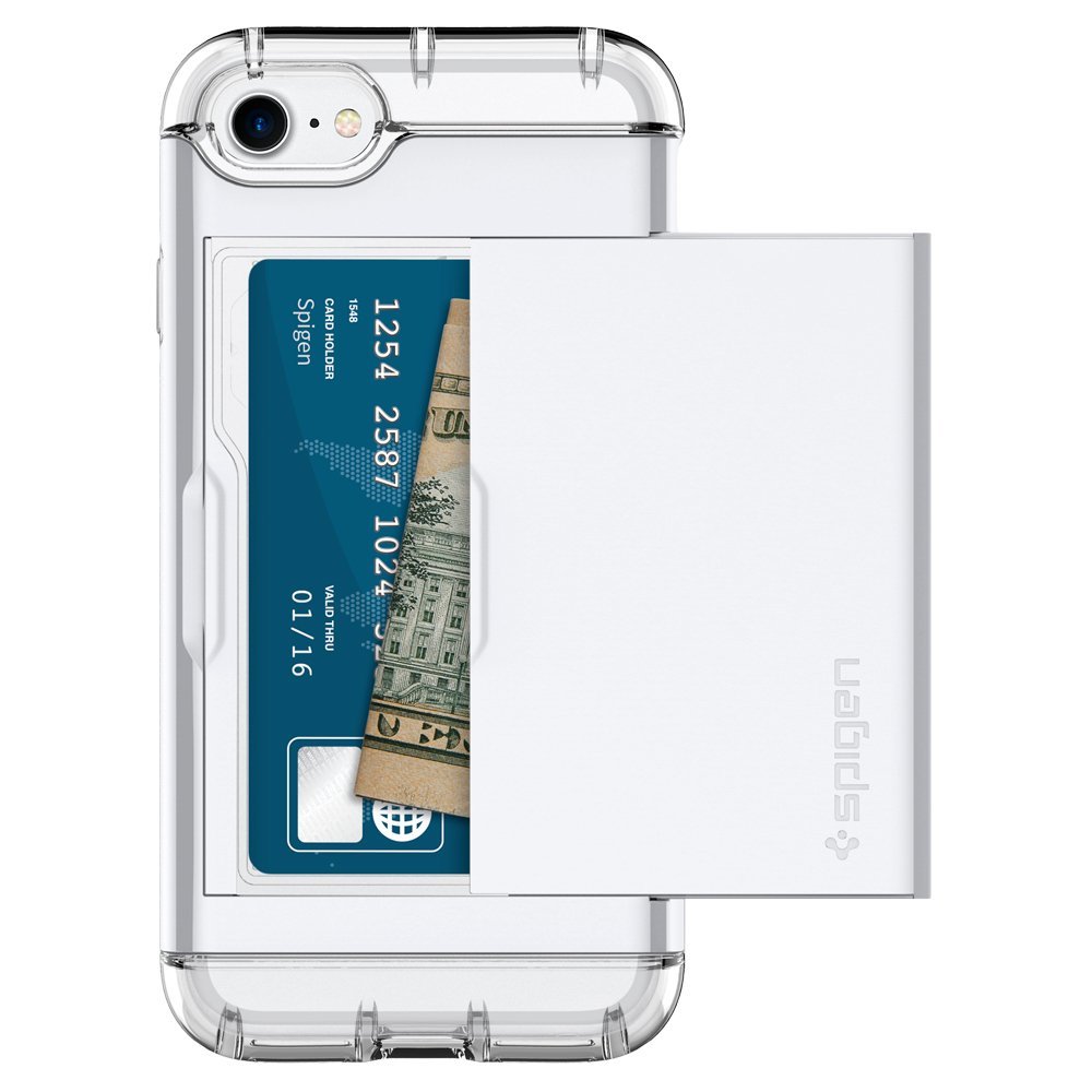 Spigen для iPhone 8/7 Crystal Wallet Jet White 042CS21049