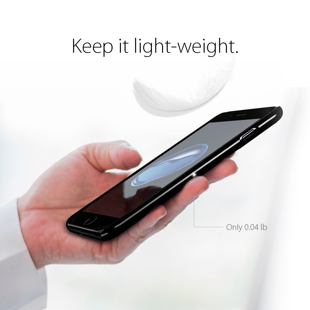 Spigen для iPhone 8/7 Plus Thin Fit Jet Black 043CS20854
