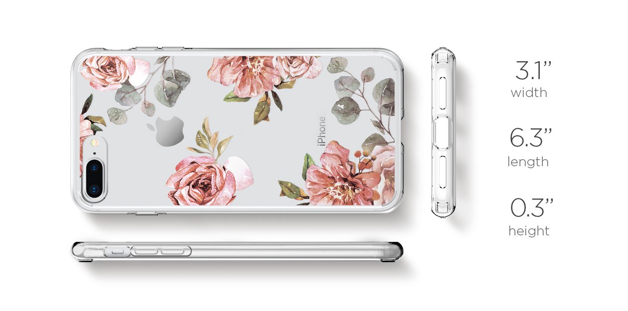 Чехол Spigen для iPhone 8/7 Plus Case Liquid Crystal Rose Aquarelle 055CS22621