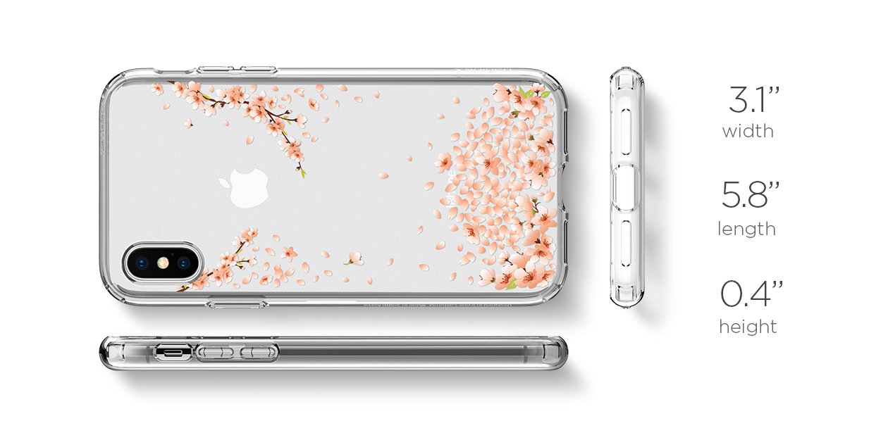 Чехол Spigen для iPhone X Liquid Blossom Crystal Clear 057CS22121