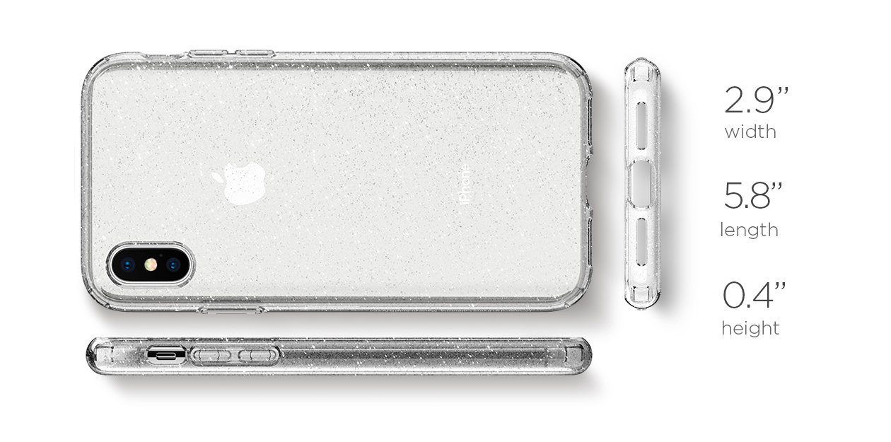 Чехол Spigen для iPhone X Liquid Crystal Glitter 057CS22122