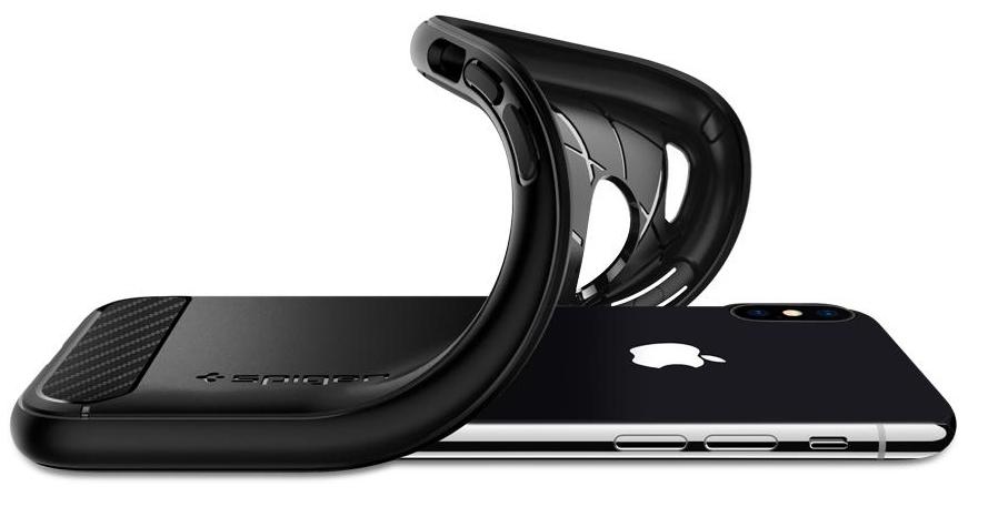 Чехол Spigen для iPhone X Rugged Armor Matte Black 057CS22125