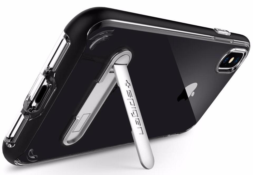 Чехол Spigen для iPhone X Crystal Hybrid Black 057CS22147