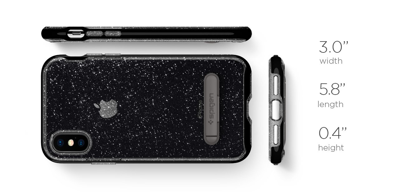 Чехол Spigen Crystal Hybrid Glitter Space Quartz для iPhone X (057CS22148)