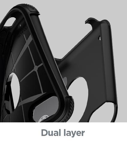 Чехол Spigen Hybrid Armor Black для iPhone X (057CS22349)