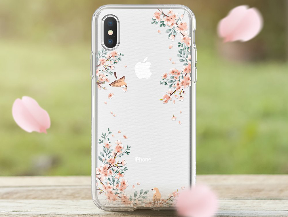 Чехол Spigen Liquid Crystal Blossom Nature для iPhone X (057CS22655)