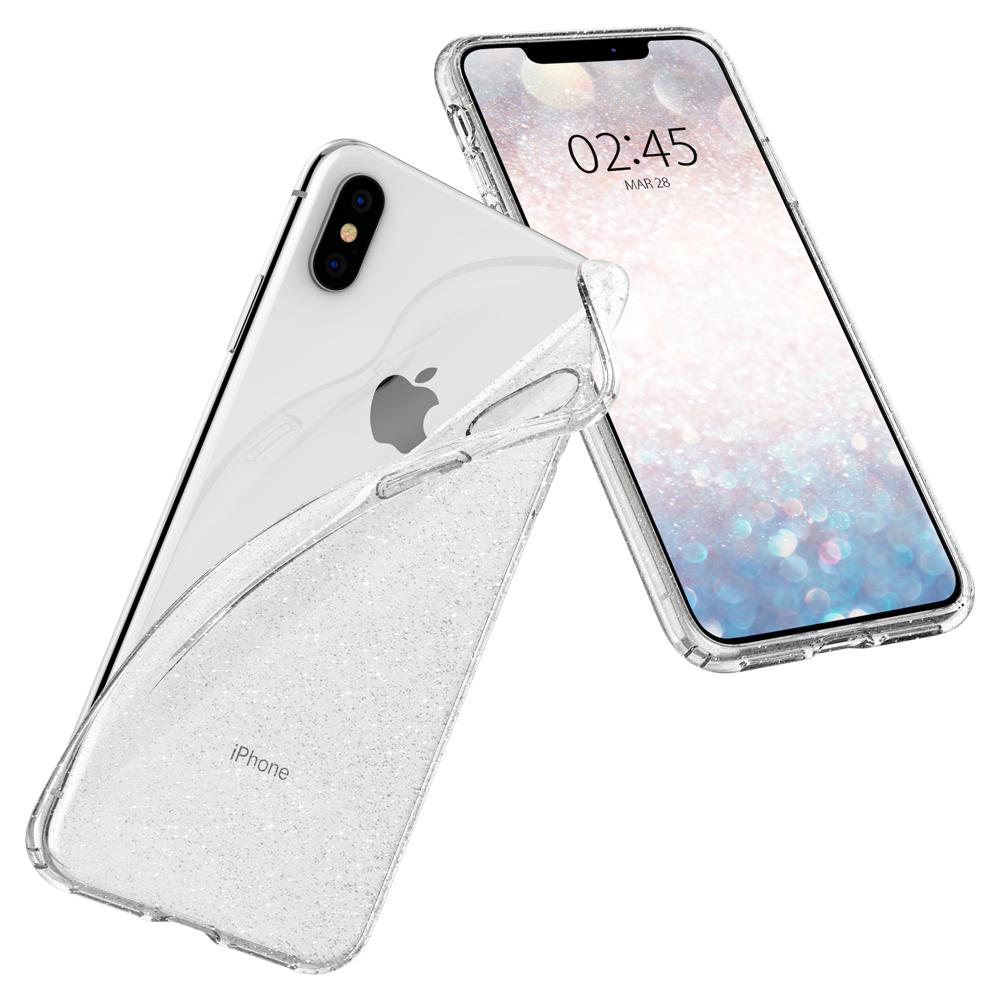 Spigen Liquid Crystal Glitter Crystal Quartz для iPhone XS/X (063CS25111)