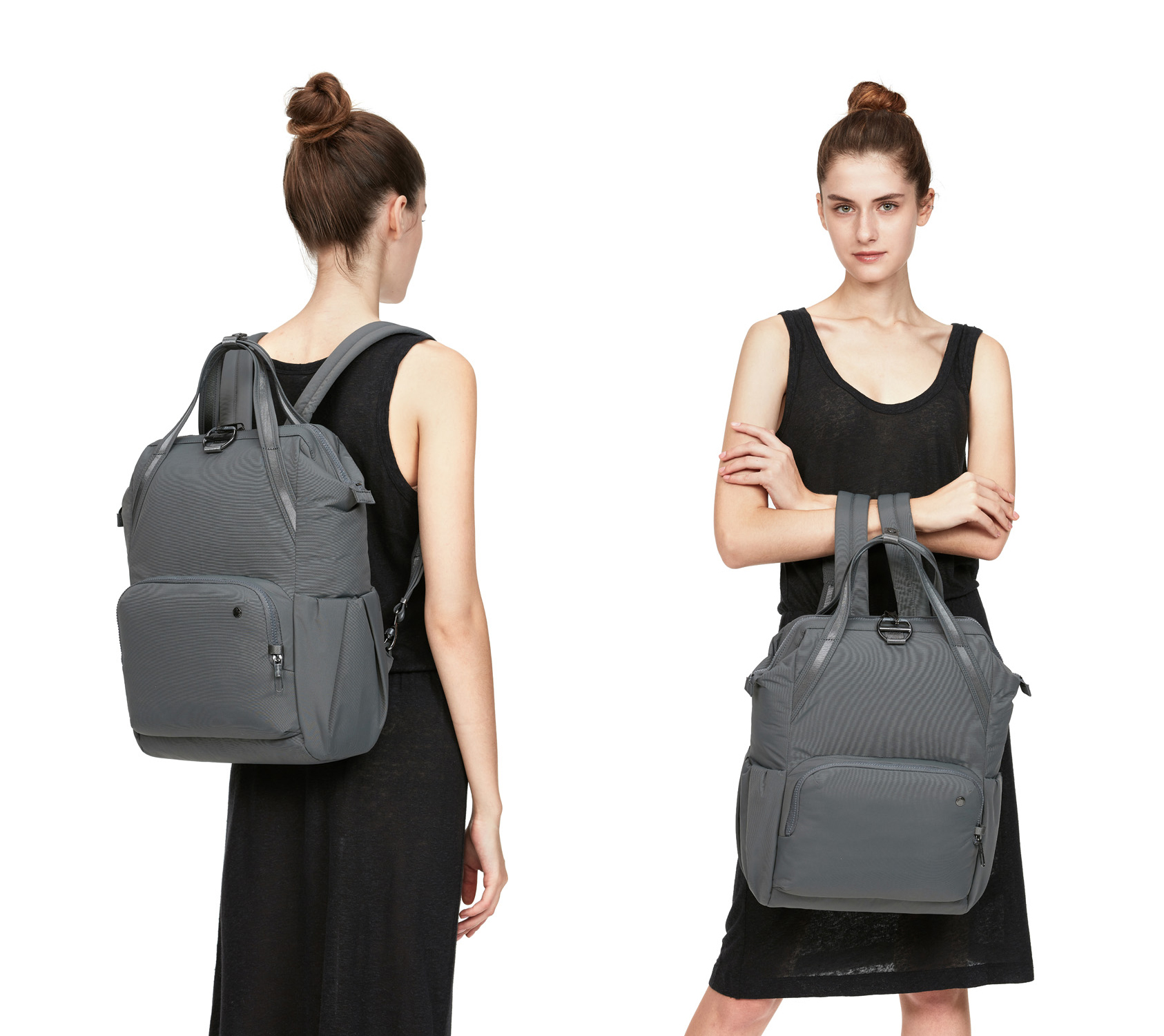 Женский рюкзак антивор Pacsafe Citysafe CX Backpack, серый, 17 л.