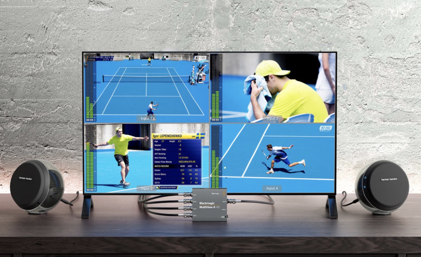 Устройство видеомониторинга Blackmagic MultiView 4 HD