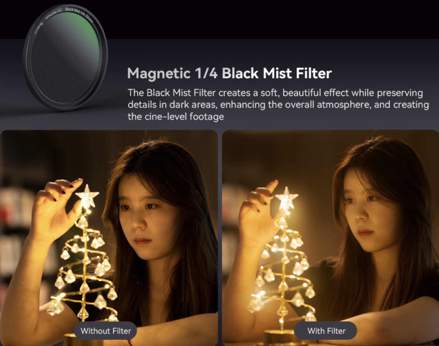 Светофильтр SmallRig MagEase Magnetic Black Mist 1/4 52мм