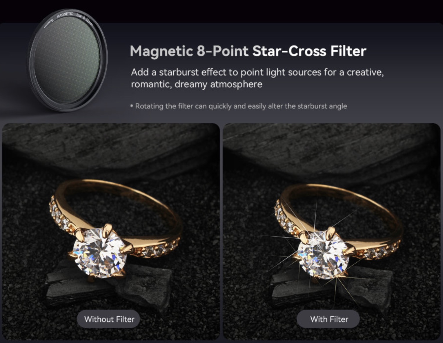 SmallRig MagEase Magnetic Star-Cross (8 Points) 52мм
