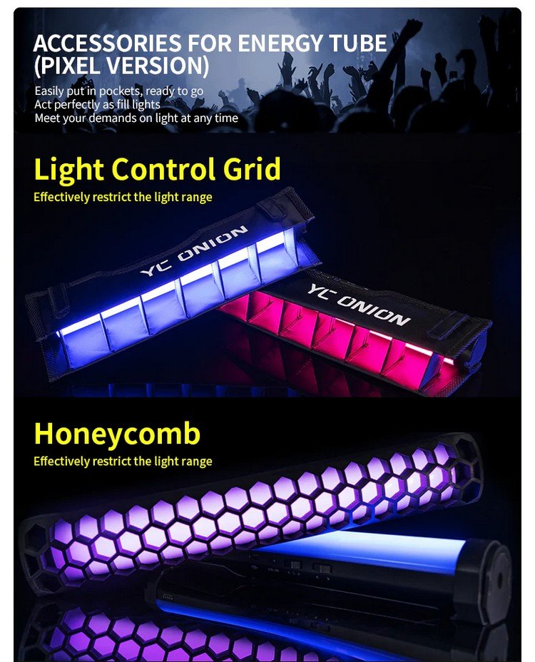 Осветитель YC Onion ENERGY TUBE Pixel Version + Honeycomb + Grid