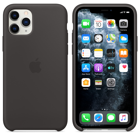 Силиконовый чехол Apple Silicone Case Black (Черный) для iPhone 11 Pro