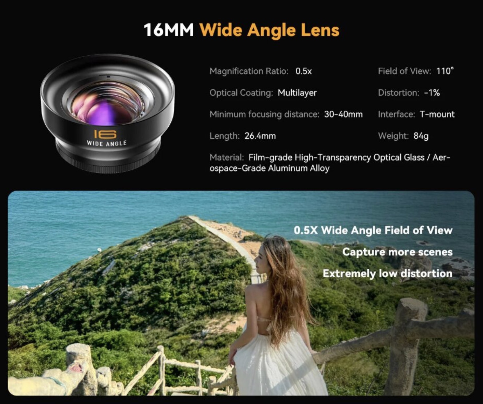 Объектив Fotorgear Pro II 16mm Wide Angle для смартфона