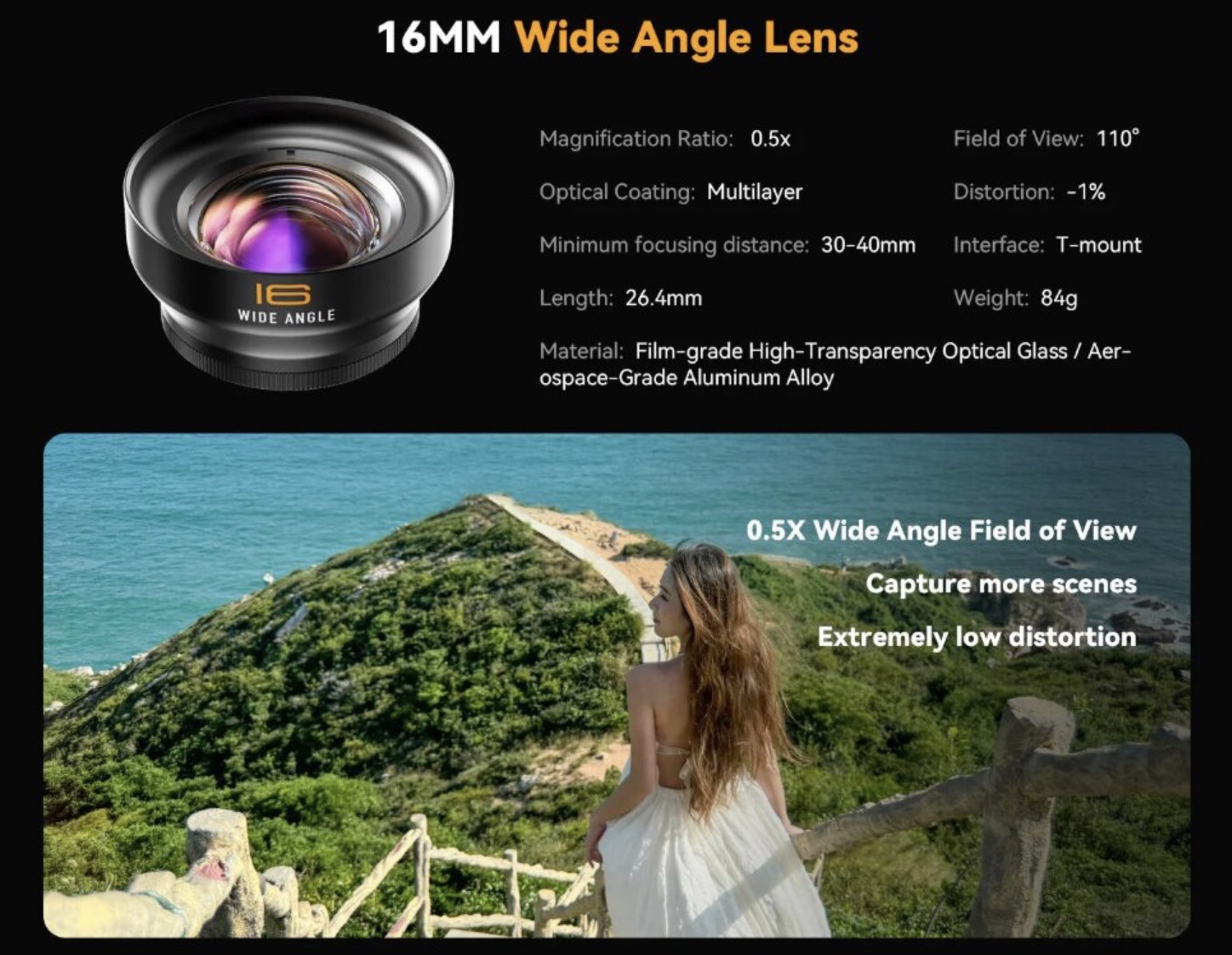 Объектив FotorGear Pro II 16mm Wide Angle для смартфона