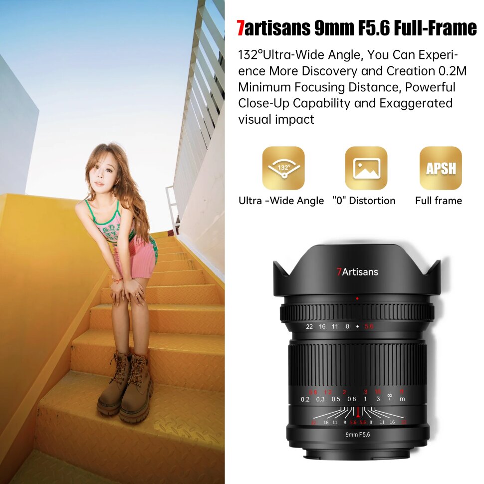 Объектив 7Artisans 9mm F5.6 RF