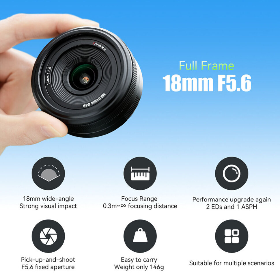 Объектив 7Artisans 18mm F5.6 L-mount